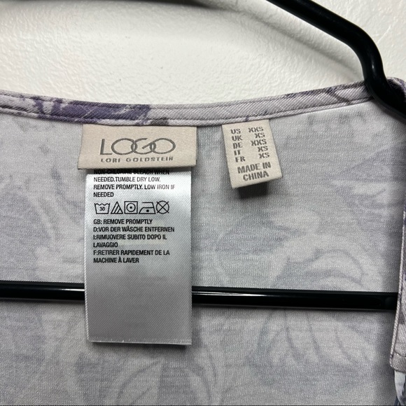 NWOT LOGO by Lori Goldstein Women’s Size XXS Floral Printed Chiffon Vest Pockets - Picture 2 of 11